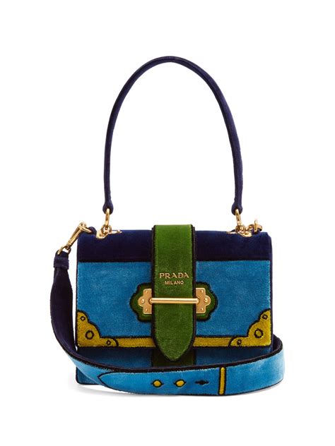 prada trompe l oeil bag|Prada Multicolor Velvet Trompe L'oeil Cahier Shoulder Bag .